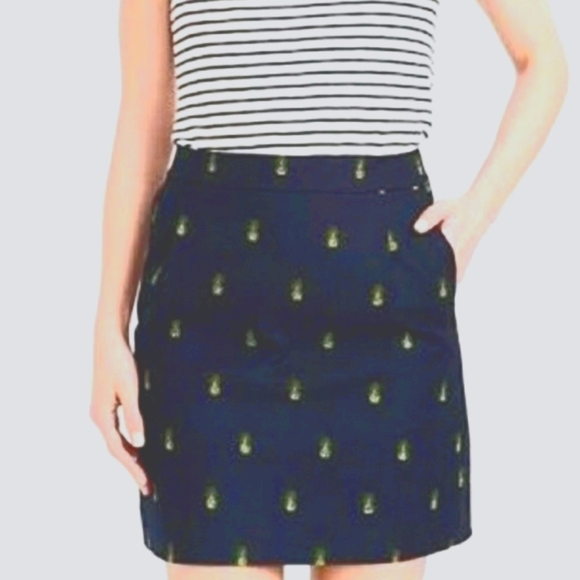 J.Crew Factory  Pineapple Mini Skirt Size 0 - Picture 1 of 7